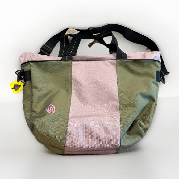 Timbuk2 Cargo Tote Medium Travel Shopping Heavy Duty Bag Shoulder Green Pink - Picture 1 of 9